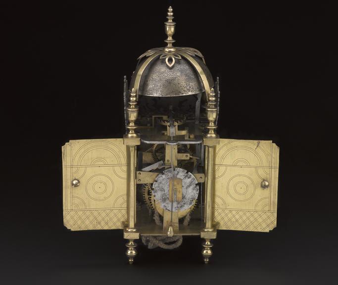 Brass lantern clock by Edward Webb