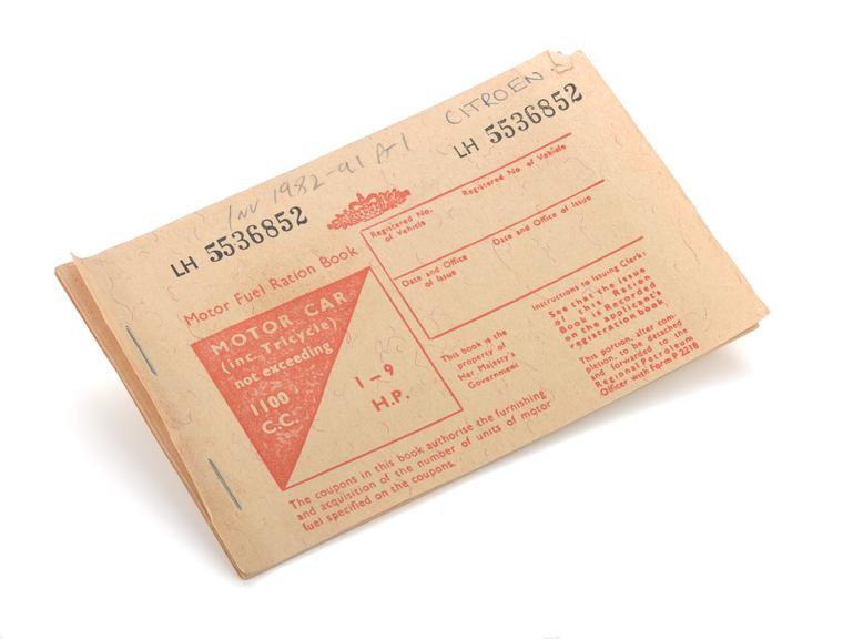 Motor fuel ration book (Serial no. LH 5536852)