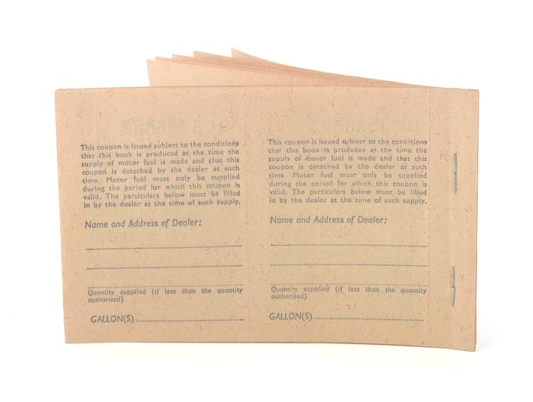 Motor fuel ration book (Serial no. LH 5536852)