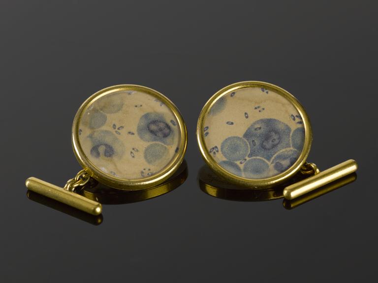 Two gold cuff links, Russia, 1894-1918