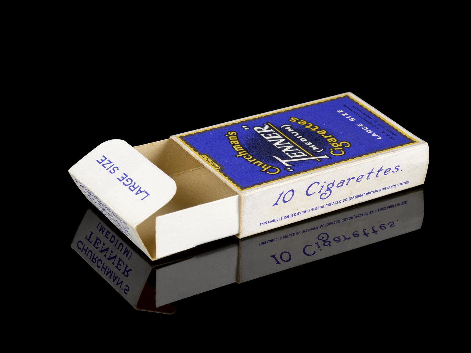 churchmans tenner cigarettes Packet for 'Tenner' cigarettes