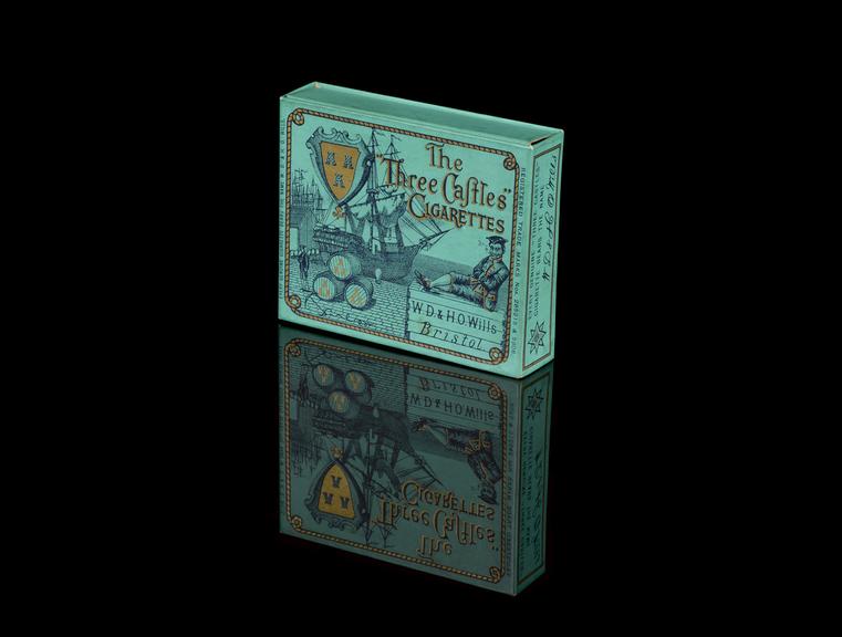 Packet of 20 'Three Castles' cigarettes