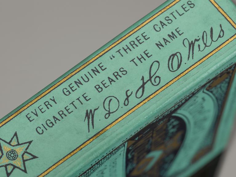 Packet of 20 'Three Castles' cigarettes