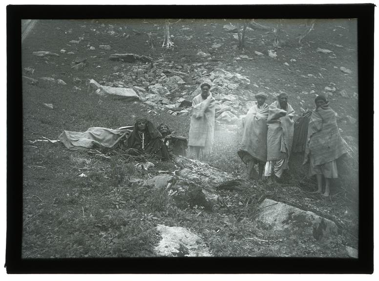 Glass plates of mountainous scenes in Kashmir and film