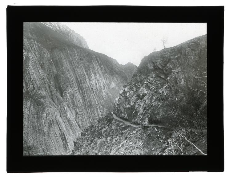 Glass plates of mountainous scenes in Kashmir and film