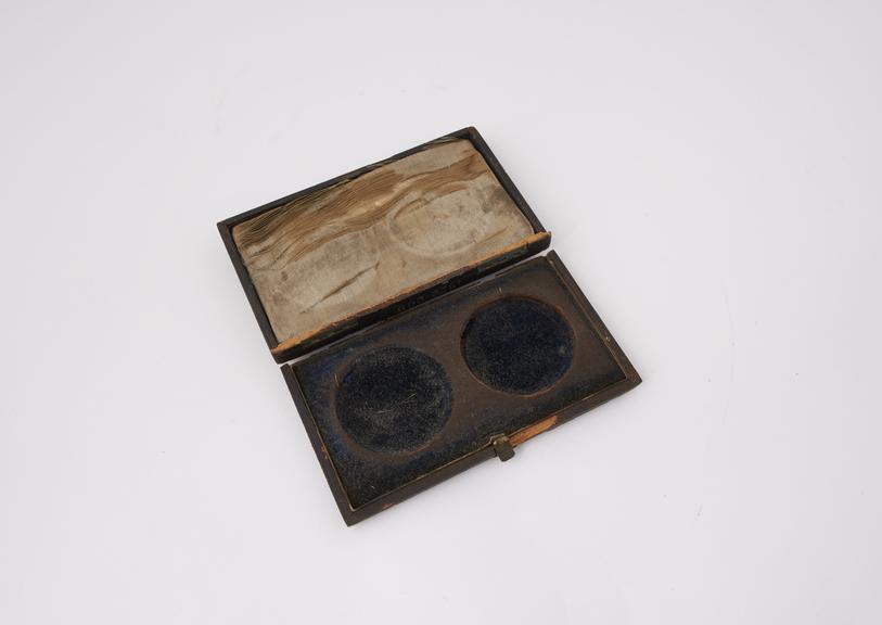 Leather case for medal of Imperial Inventions Exhibition, 1885