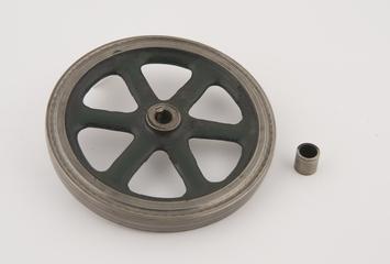 Damaged pulley wheel from model punching, shearing and notching machine
