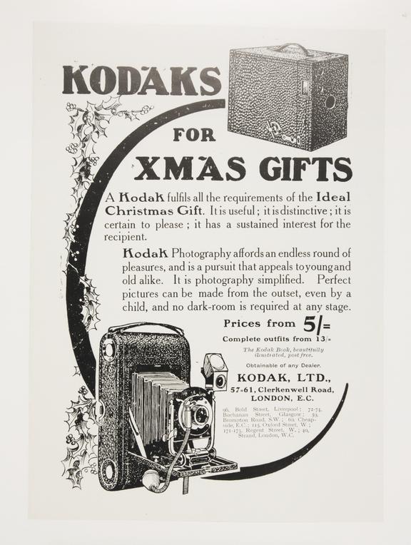 Print advertisement for Kodak cameras with the tagline 'Kodak