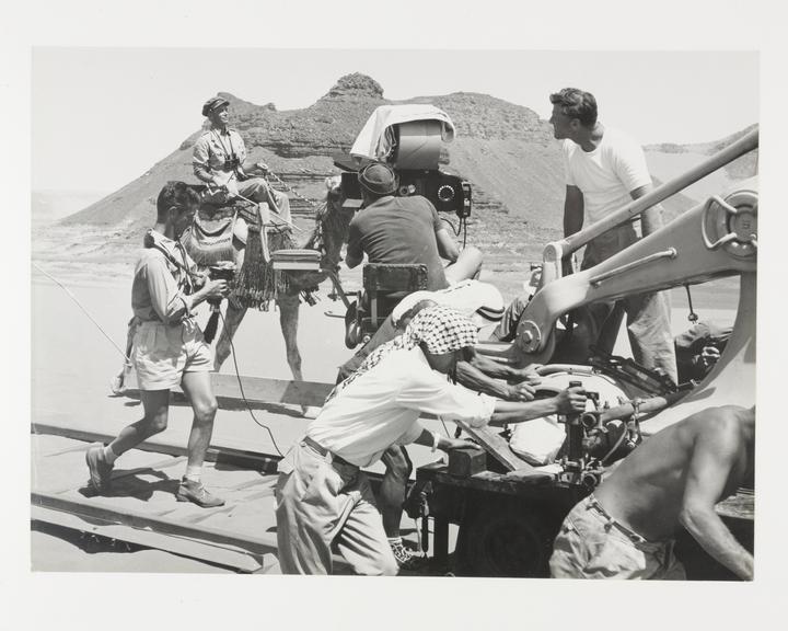 Photograph of Peter O'Toole on set for 'Lawrence of Arabia'