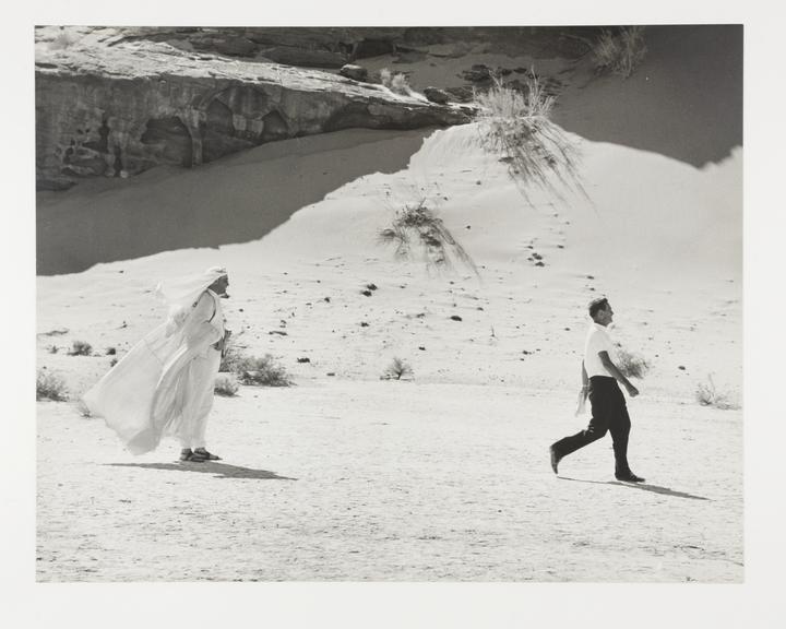 David Lean and Peter O'Toole on location for 'Lawrence of