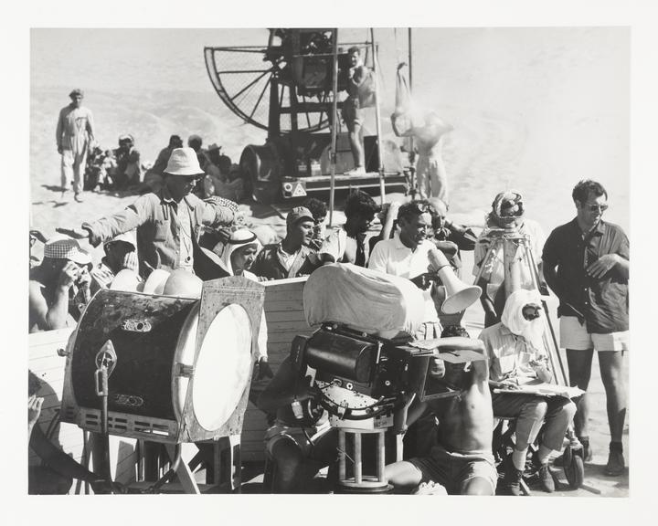 David Lean and crew on location for 'Lawrence of Arabia', 1962