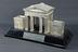 Model of Euston Arch, silver mounted on wood