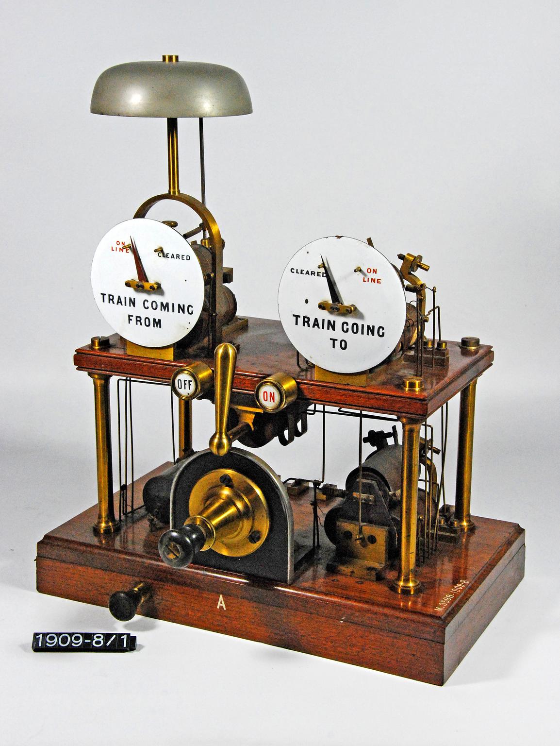 Signalling Block Instruments Three telegraphic signalling block instruments | Science Museum Group ...