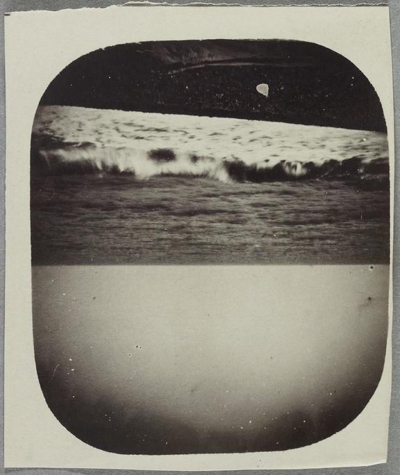 Experimental uranium print of seaside scene by Crookes