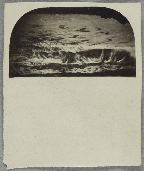 Experimental uranium print of seaside scene by Crookes