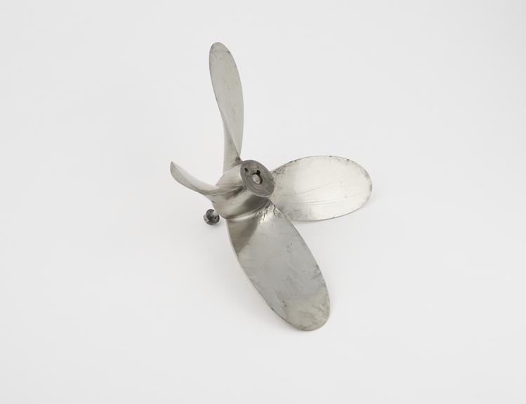 Metal model of 4-bladed screw propeller