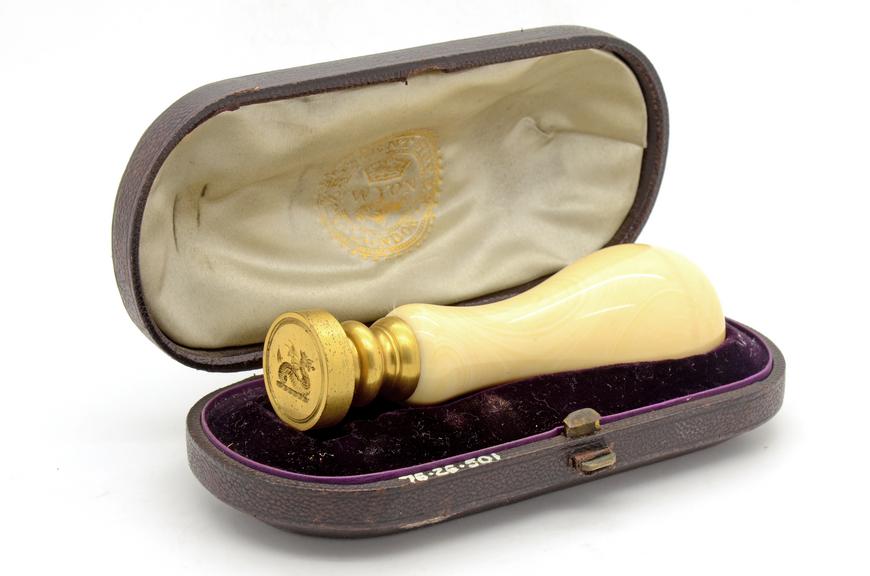 Hand seal, Midland Railway, ivory handle