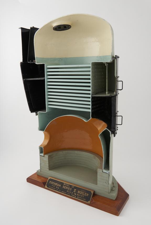 Sectioned model of Cochran 3-pass vertical boiler, Series II