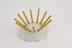 Cream ceramic pencil holder in the shape of the Millennium Dome