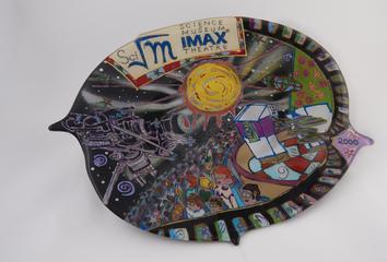 Reverse Painted Glass: Science Museum IMAX Theatre