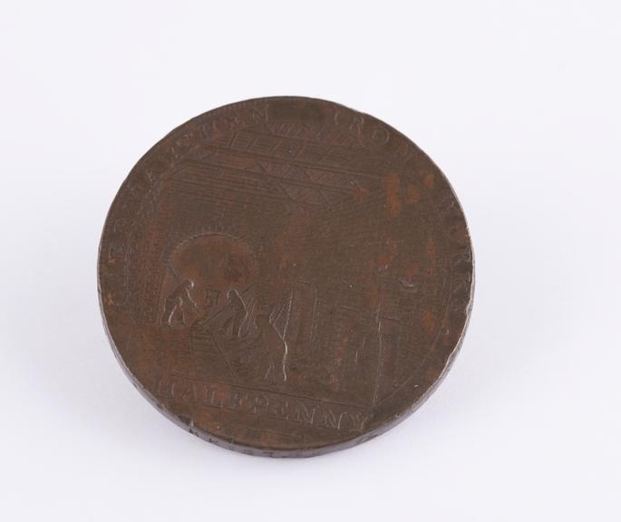 token of I. Morgan's Carmarthen Iron Works, c. 1792