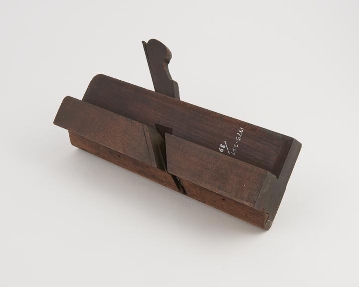 Moulding plane:greek cyma reversa form,boxed; made by Deeley