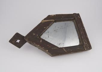 Small mirror in wooden frame