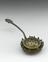 Ornate brass ladle shaped fumigator with double bowl