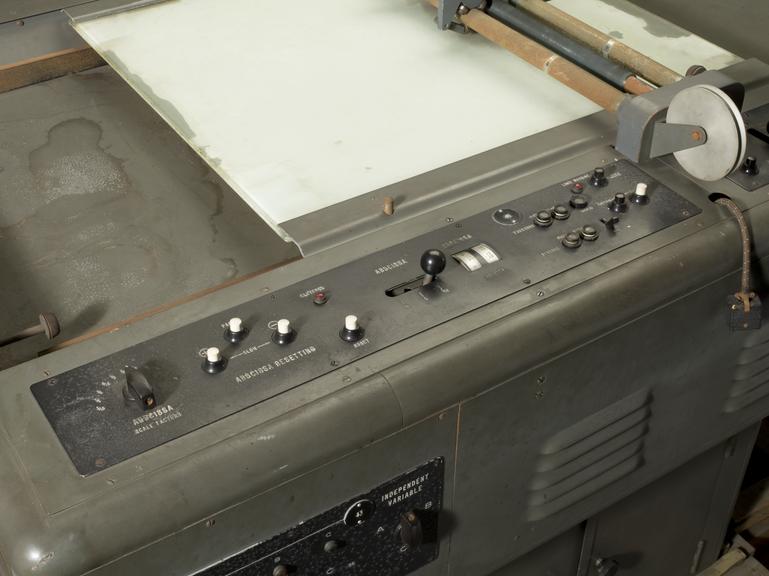 Component parts of a differential analyser from the National Physical Laboratory