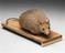 Obese mouse, 1998. Taxidermal model of an obese mouse