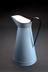 Light blue enamelled iron jug