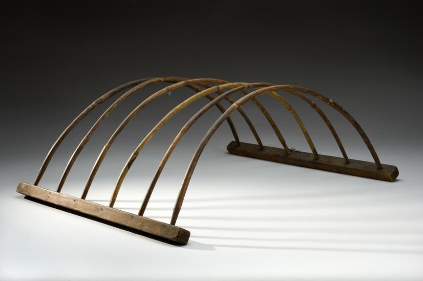 Early 20th century cane cage, for supporting blanket above legs