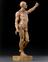 Carved boxwood anatomical male figure, wearing loincloth