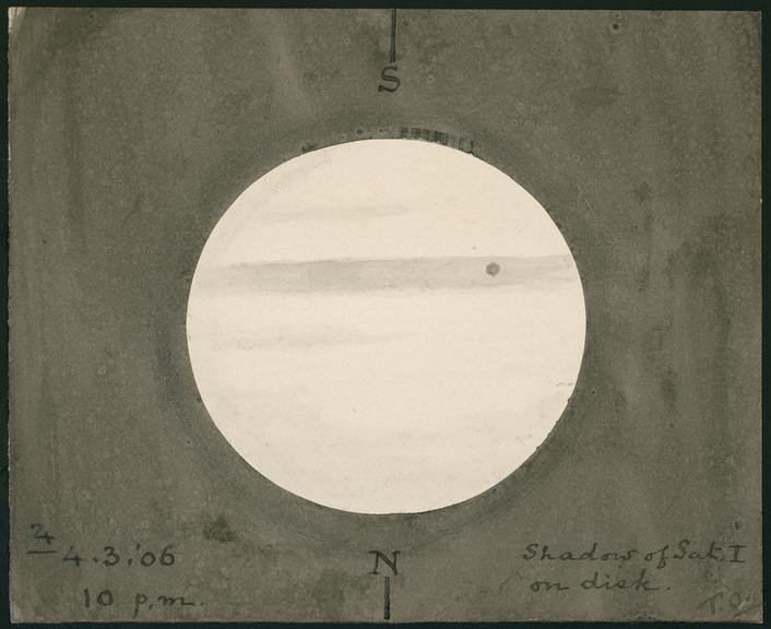 Brown/grey brown striped observation of Jupiter, 4 March 1906