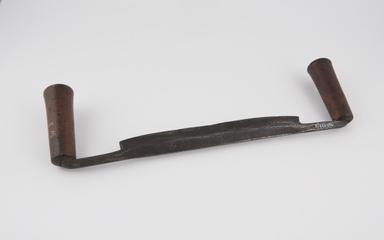 Wheelwright's draw knife probably blacksmith made.