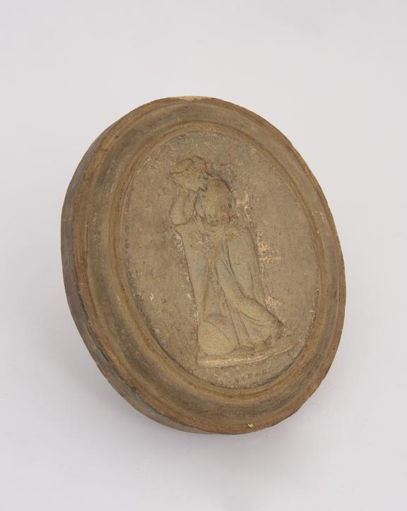 1 Plaster mould, woman with stars around head