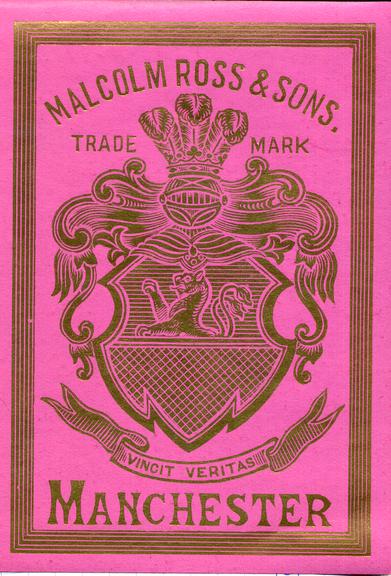 Shipper's ticket depicting a coat of arms