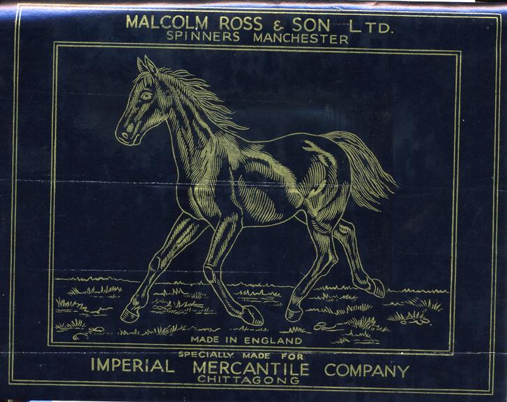 Shipper's ticket depicting a horse