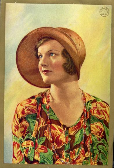 Shipper's ticket depicting a woman in 1920s fashion