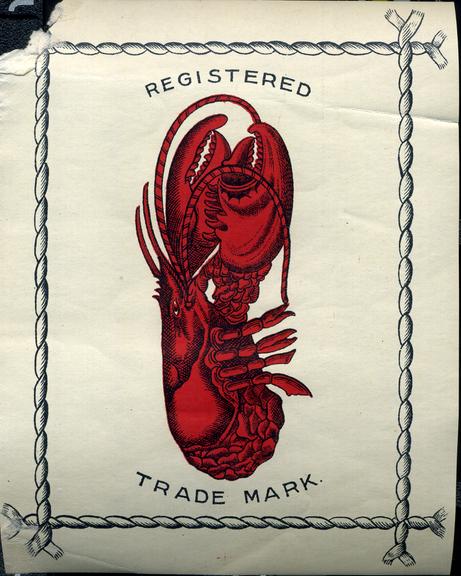 Shipper's ticket depicting a lobster