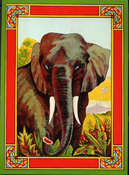 Shipper's ticket depicting an elephant