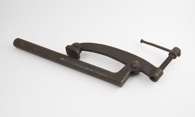 Wheelwright's bench holdfast.