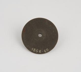 Emery composition lathe operated grinding wheel