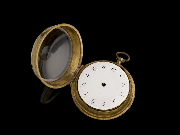 Cylinder watch in pinchbeck case by Geo. Graham, London, no