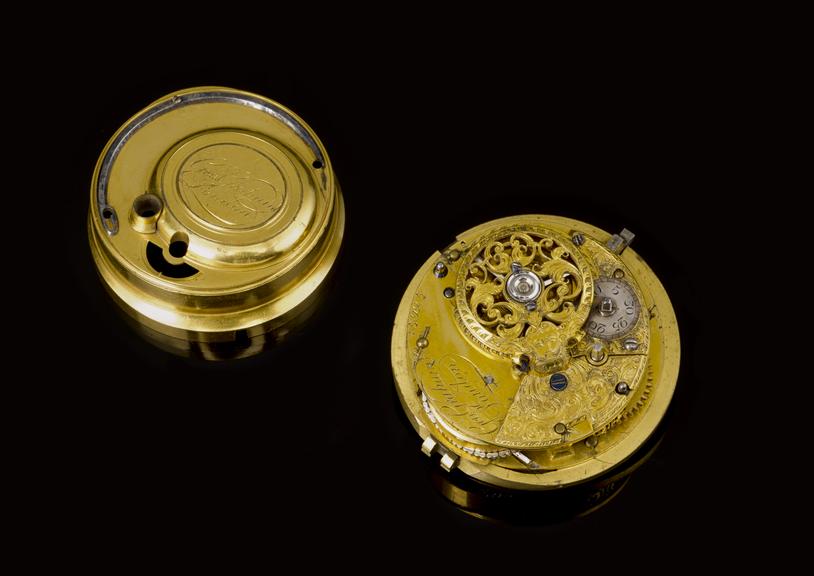 Cylinder watch in pinchbeck case by Geo. Graham, L