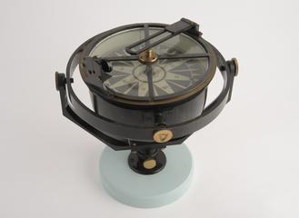 Admiralty standard prismatic azimuth compass with lead weight in base
