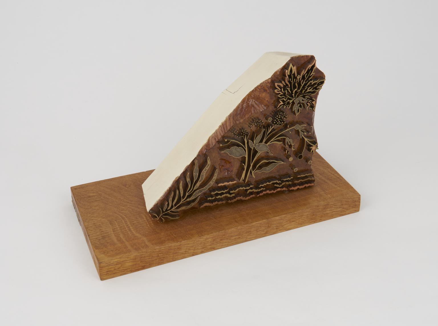 Block Mounted Silk printing block mounted on a wooden stand. | Science Museum Group ...