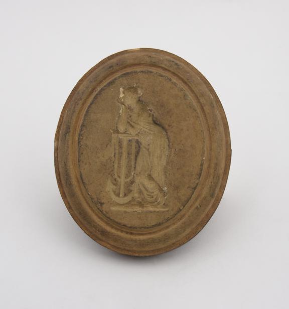 1 Plaster mould, woman standing in resting posture