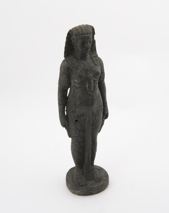 1 Bronze statuette, Egyptian woman, prepared for copying