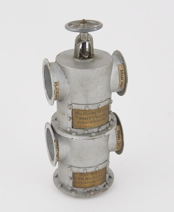 Model of Walker Trinity valve combining inlet and outlet and